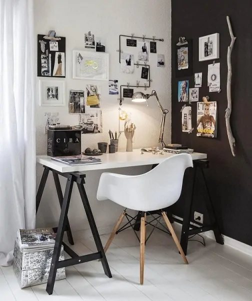 escritorio-preto-e-branco-com-decoracao-moderna