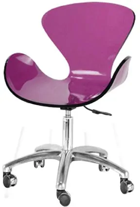 cadeira swan acrilico roxo
