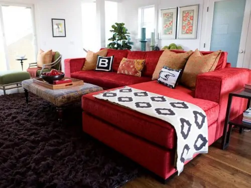 13 sofa vermelho na decoracao chique