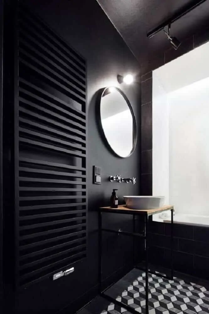 decoracao de banheiro preto