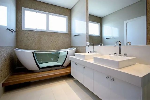 12 banheiro com banheira de design diferente