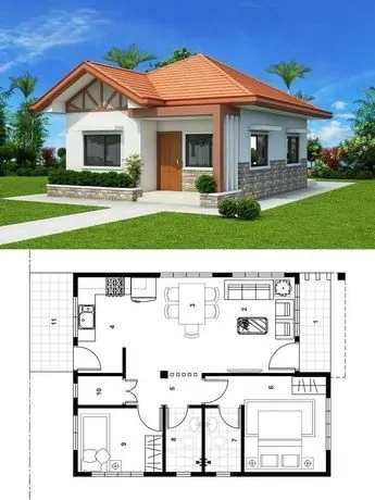 Projeto de casa com fachada simples